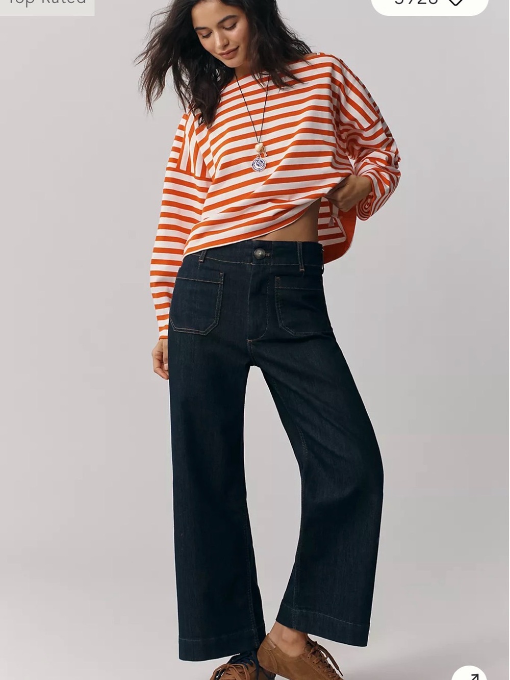 Maeve Pieced Stripe Long-Sleeve Shirt